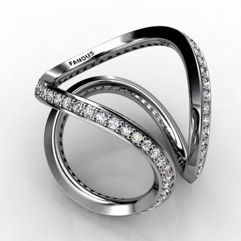 18k White Gold Engagement Ring 1ct - 1002446-18kw